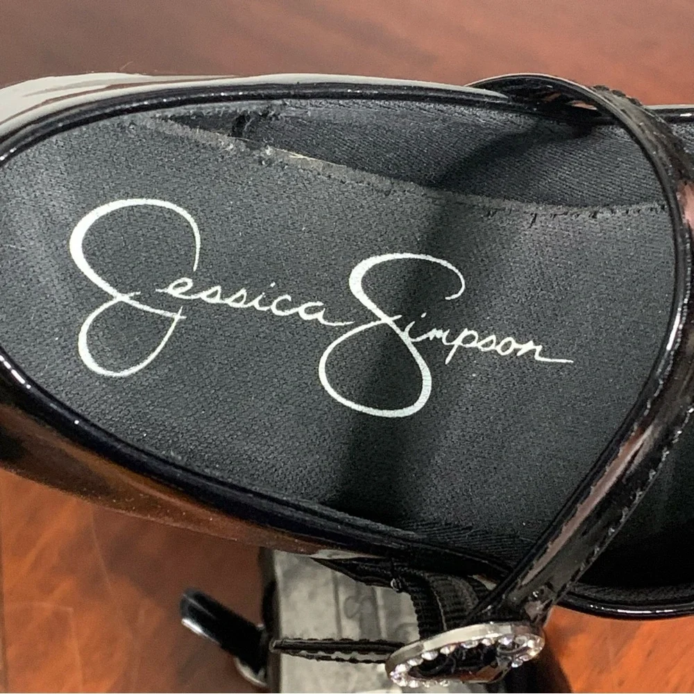 Jessica Simpson Black Patent Mary Jane Flats